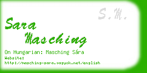 sara masching business card
