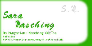 sara masching business card